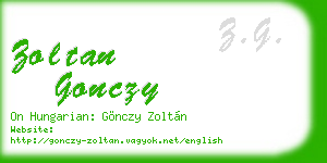 zoltan gonczy business card